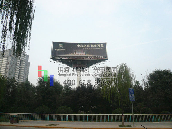 陜西咸陽內弧形高炮三面翻廣告牌 陜西咸陽內弧形高炮三面翻廣告牌